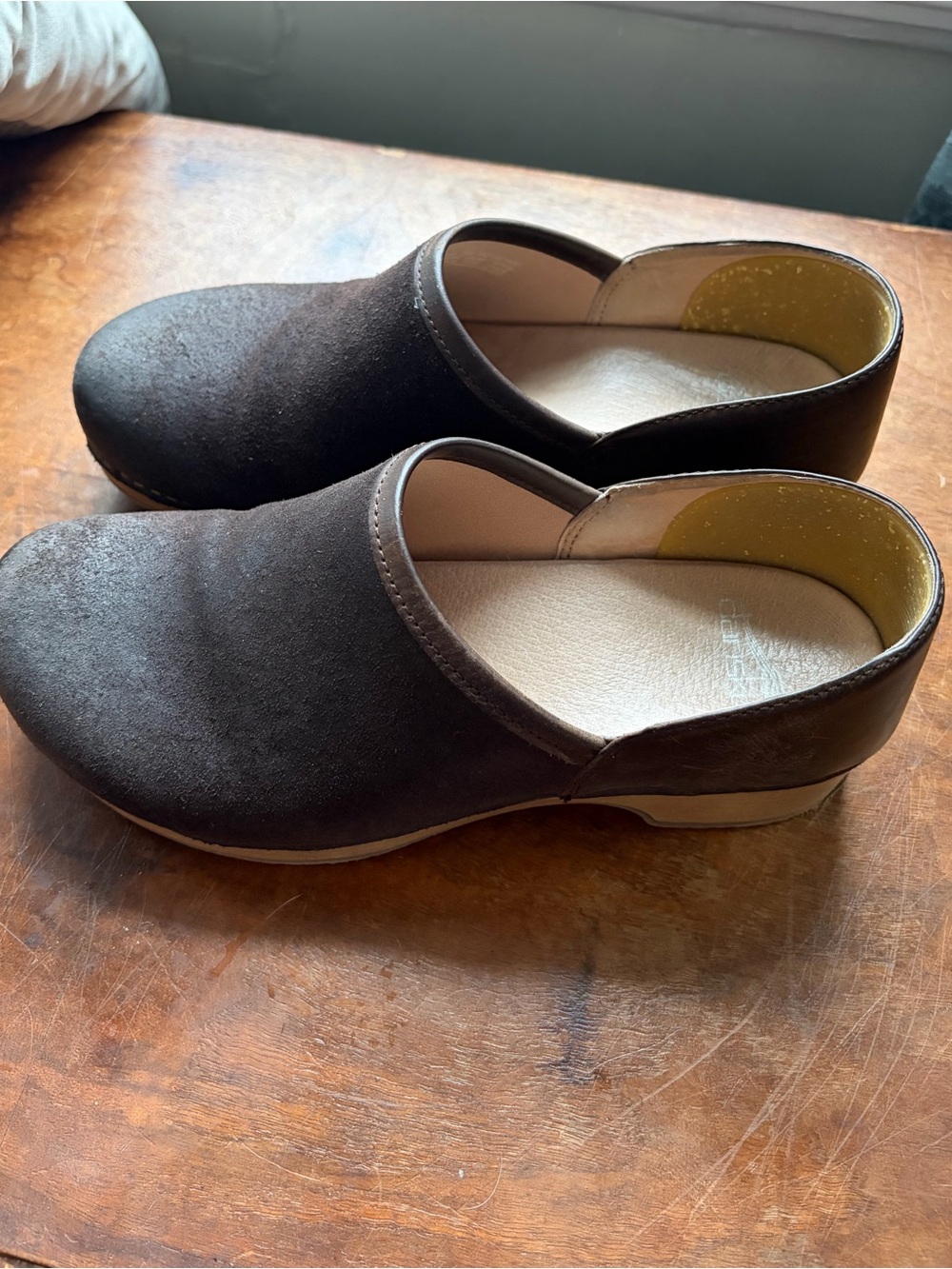 Dansko Brown Suede Slip-On Clogs